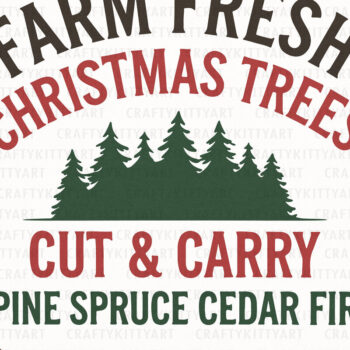 Intra απο ξύλο plywood 3mm-4mm πάχος - Φάρμα Φρέσκα Χριστουγεννιάτικα Δέντρα  Επιτοίχιο σημάδι Δίασταση 30x20 cm INTRAFABR-111007841 - Image 1