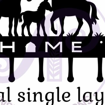 Intra απο ξύλο plywood 3mm-4mm πάχος - Σχέδια λαβής κλειδιού Farm Horse Cut Laser Δίασταση 30x20 cm INTRAFABR-124552205 - Image 3