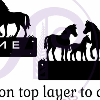 Intra απο ξύλο plywood 3mm-4mm πάχος - Σχέδια λαβής κλειδιού Farm Horse Cut Laser Δίασταση 30x20 cm INTRAFABR-124552205 - Image 4