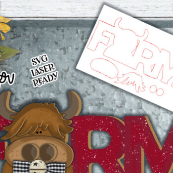 Intra απο ξύλο plywood 3mm-4mm πάχος - Δέσμη Farm Life  για  Δίασταση 20x20 cm INTRAFABR-55448046 - Image 2