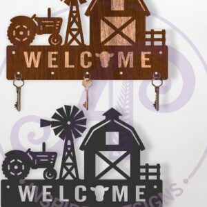 Intra απο ξύλο plywood 3mm-4mm πάχος - Σχέδια θήκης κλειδιού σκηνικών φάρμας Δίασταση 30x20 cm INTRAFABR-124358757