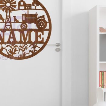 Intra απο ξύλο plywood 3mm-4mm πάχος - Πινακίδα σκηνής αγροκτήματος με επιλογές τρακτέρ 2 Δίασταση 30x20 cm INTRAFABR-78761062 - Image 3