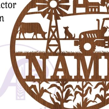 Intra απο ξύλο plywood 3mm-4mm πάχος - Πινακίδα σκηνής αγροκτήματος με επιλογές τρακτέρ 2 Δίασταση 30x20 cm INTRAFABR-78761062 - Image 4