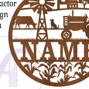 Intra απο ξύλο plywood 3mm-4mm πάχος - Πινακίδα σκηνής αγροκτήματος με επιλογές τρακτέρ 2 Δίασταση 30x20 cm INTRAFABR-78761062 - Image 5