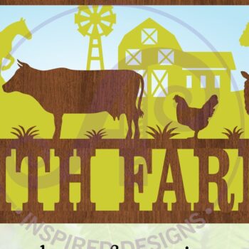 Intra απο ξύλο plywood 3mm-4mm πάχος -  αποκοπής σχεδίασης 3 επιπέδων  Farm Sign Δίασταση 30x20 cm INTRAFABR-70233386 - Image 2