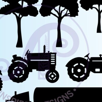 Intra απο ξύλο plywood 3mm-4mm πάχος - Αρχεία κομμένων  43 Farm Silhouette Shapes Δίασταση 30x20 cm INTRAFABR-70311734 - Image 5