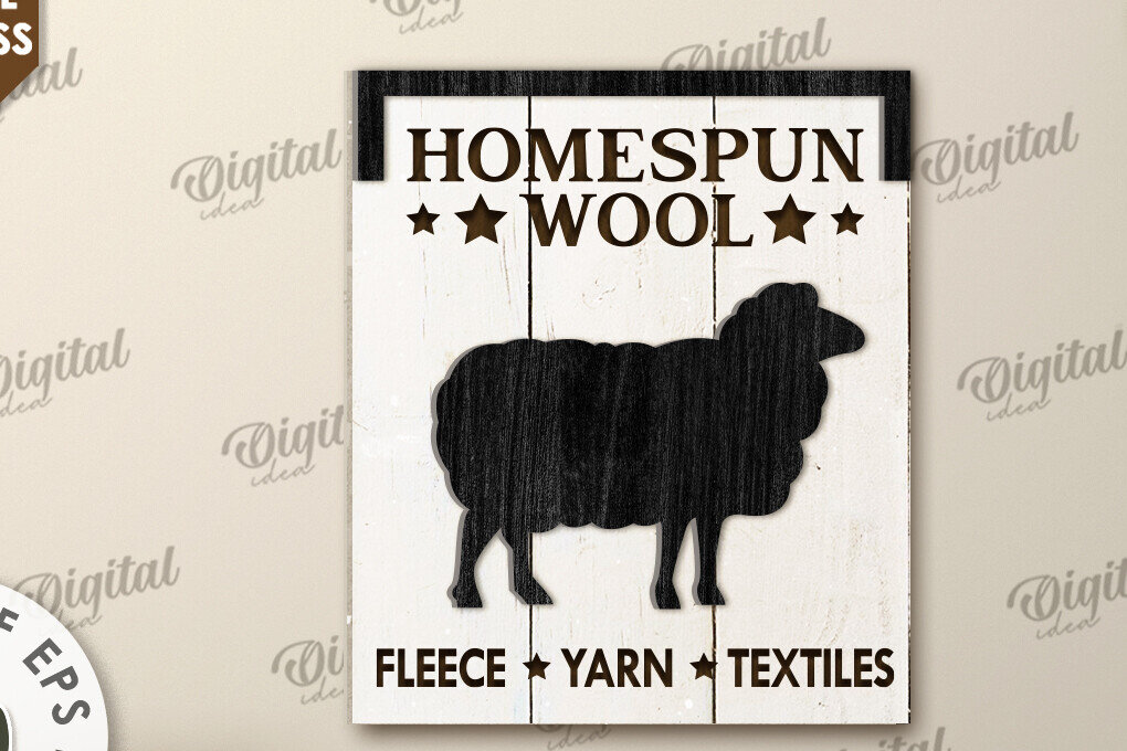 Intra απο ξύλο plywood 3mm-4mm πάχος - Farmer's Wall Decor Cut Laser. Σημάδι σπιτιού Δίασταση 30x20 cm INTRAFABR-117109619