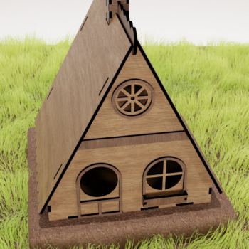 Intra απο ξύλο plywood 3mm-4mm πάχος -  με λέιζερ Farmhouse Birdhouse  Δίασταση 125x125 cm INTRAFABR-104484997 - Image 1