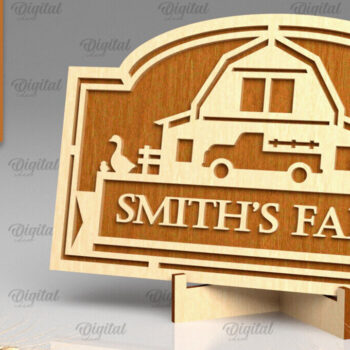 Intra απο ξύλο plywood 3mm-4mm πάχος - Διακόσμηση αγροικίας με λέιζερ  Δίασταση 30x20 cm INTRAFABR-94330229 - Image 1