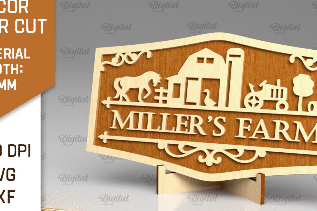 Intra απο ξύλο plywood 3mm-4mm πάχος - Διακόσμηση αγροικίας με λέιζερ  Δίασταση 30x20 cm INTRAFABR-94330193