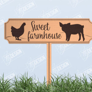 Intra απο ξύλο plywood 3mm-4mm πάχος - Διακόσμηση αγροικίας | Σήμα πασσάλου γκαζόν | CNC Δίασταση 30x20 cm INTRAFABR-102959951