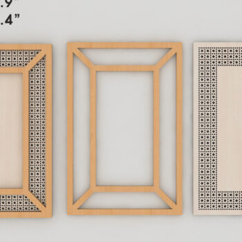 Intra απο ξύλο plywood 3mm-4mm πάχος - Κορνίζα Farmhouse / Rattan Cane Frames 242 Δίασταση 20x25 cm INTRAFABR-53996590 - Image 2