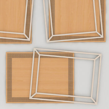 Intra απο ξύλο plywood 3mm-4mm πάχος - Κορνίζα Farmhouse / Rattan Cane Frames 242 Δίασταση 20x25 cm INTRAFABR-53996590 - Image 3