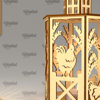 Intra απο ξύλο plywood 3mm-4mm πάχος - φαναριού αγροικίας. Σχεδιασμός Φάρμας Δίασταση 30x20 cm INTRAFABR-99559921 - Image 1