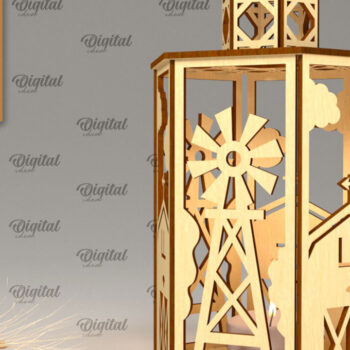 Intra απο ξύλο plywood 3mm-4mm πάχος - φαναριού αγροικίας. Σχεδιασμός Φάρμας Δίασταση 30x20 cm INTRAFABR-99559953 - Image 5