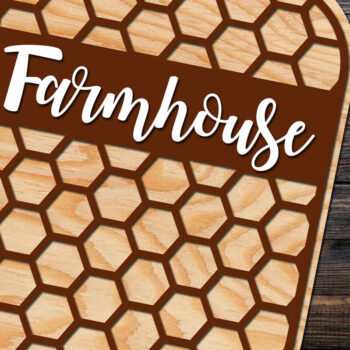 Intra απο ξύλο plywood 3mm-4mm πάχος - Πινακίδα πόρτας κομμένη με λέιζερ αγροικίας Δίασταση 30x20 cm INTRAFABR-67345114 - Image 1