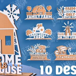 Intra απο ξύλο plywood 3mm-4mm πάχος - Πακέτο διακόσμησης όρθιας αγροικίας | CNC Δίασταση 30x20 cm INTRAFABR-95655103