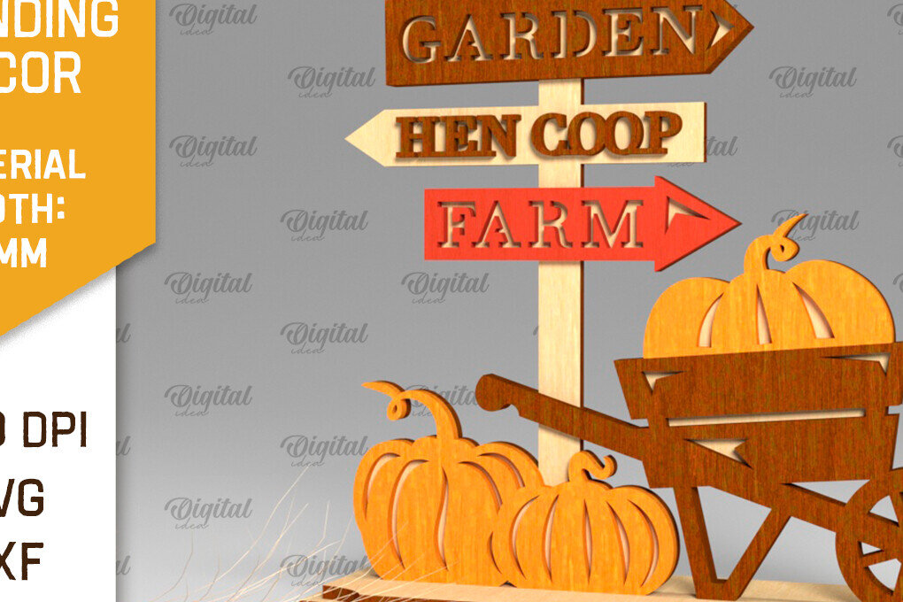 Intra απο ξύλο plywood 3mm-4mm πάχος - Κόψιμο με λέιζερ όρθια διακόσμηση αγροικίας Δίασταση 30x20 cm INTRAFABR-100493130