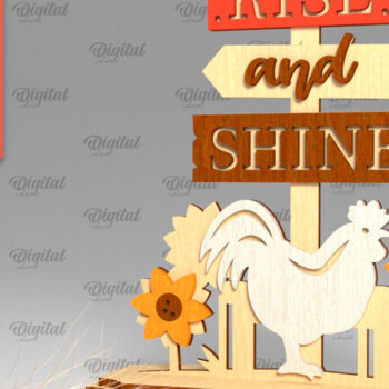 Intra απο ξύλο plywood 3mm-4mm πάχος - Κόψιμο με λέιζερ όρθια διακόσμηση αγροικίας Δίασταση 30x20 cm INTRAFABR-100493245 - Image 1