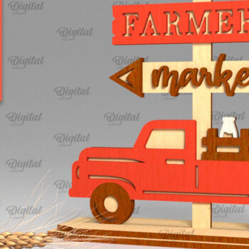 Intra απο ξύλο plywood 3mm-4mm πάχος - Κόψιμο με λέιζερ όρθια διακόσμηση αγροικίας Δίασταση 30x20 cm INTRAFABR-100493511 - Image 1