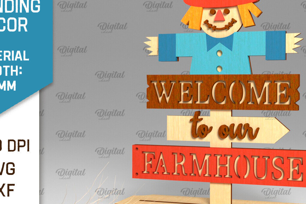 Intra απο ξύλο plywood 3mm-4mm πάχος - Κόψιμο με λέιζερ όρθια διακόσμηση αγροικίας Δίασταση 30x20 cm INTRAFABR-100492812