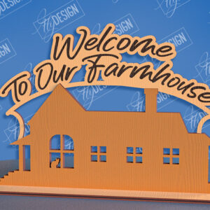 Intra απο ξύλο plywood 3mm-4mm πάχος - Σχέδιο κοπής με λέιζερ μόνιμης αγροικίας Δίασταση 30x20 cm INTRAFABR-96822028