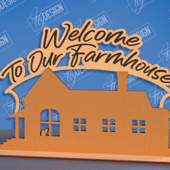 Intra απο ξύλο plywood 3mm-4mm πάχος - Σχέδιο κοπής με λέιζερ μόνιμης αγροικίας Δίασταση 30x20 cm INTRAFABR-96822028 - Image 1