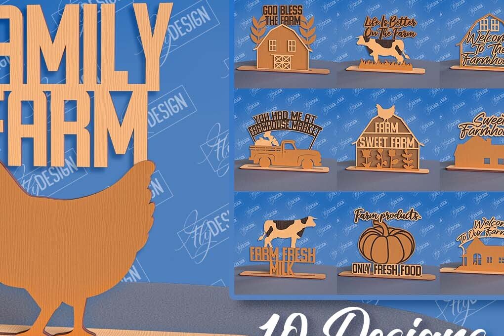 Intra απο ξύλο plywood 3mm-4mm πάχος - Πακέτο σχεδίασης λέιζερ μόνιμης αγροικίας Δίασταση 30x20 cm INTRAFABR-96822291