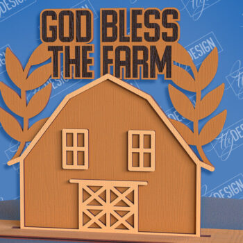 Intra απο ξύλο plywood 3mm-4mm πάχος - Πακέτο σχεδίασης λέιζερ μόνιμης αγροικίας Δίασταση 30x20 cm INTRAFABR-96822291 - Image 3