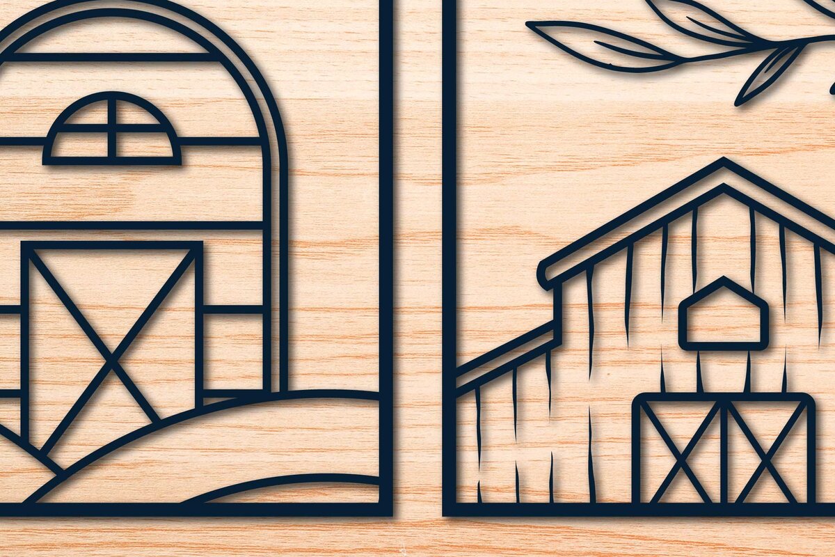 Intra απο ξύλο plywood 3mm-4mm πάχος - Διακόσμηση τοίχου αγροικίας  με  Δίασταση 20x20 cm INTRAFABR-69104309