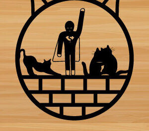 Intra απο ξύλο plywood 3mm-4mm πάχος - Σχεδιασμός τέχνης μεταλλικών τοίχων για την ημέρα του πατέρα Δίασταση 40x50 cm INTRAFABR-72474819