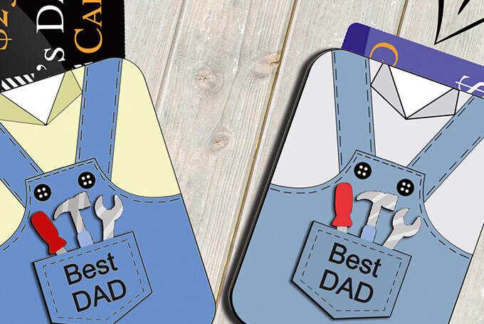 Intra απο ξύλο plywood 3mm-4mm πάχος - Δωροκάρτα για την Ημέρα του Πατέρα Best Dad SVF Δίασταση 20x20 cm INTRAFABR-103465767