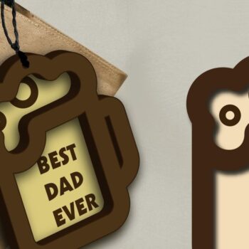 Intra απο ξύλο plywood 3mm-4mm πάχος - Μπρελόκ για την ημέρα του πατέρα, καλύτερος μπαμπάς, Beer  Δίασταση 4x4 cm INTRAFABR-95535449 - Image 3