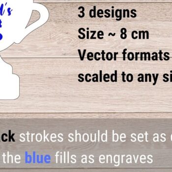 Intra απο ξύλο plywood 3mm-4mm πάχος - Μπρελόκ Father Day, Best Dad Laser Cut Δίασταση 4x4 cm INTRAFABR-95485303 - Image 2