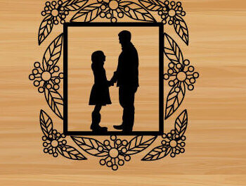 Intra απο ξύλο plywood 3mm-4mm πάχος - Μεταλλική διακόσμηση τοίχου με λέιζερ για την ημέρα του πατέρα Δίασταση 40x50 cm INTRAFABR-73381341 - Image 3