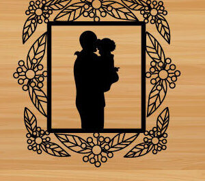 Intra απο ξύλο plywood 3mm-4mm πάχος - Μεταλλική διακόσμηση τοίχου με λέιζερ για την ημέρα του πατέρα Δίασταση 40x50 cm INTRAFABR-72833631