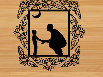 Intra απο ξύλο plywood 3mm-4mm πάχος - Μεταλλική διακόσμηση τοίχου με λέιζερ για την ημέρα του πατέρα Δίασταση 40x50 cm INTRAFABR-72833775 - Image 1