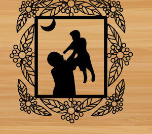 Intra απο ξύλο plywood 3mm-4mm πάχος - Μεταλλική διακόσμηση τοίχου με λέιζερ για την ημέρα του πατέρα Δίασταση 40x50 cm INTRAFABR-72833947