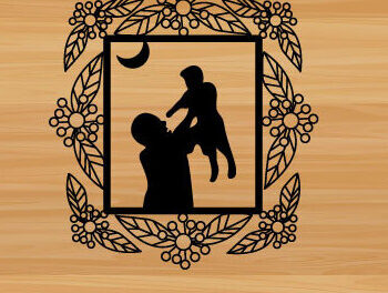 Intra απο ξύλο plywood 3mm-4mm πάχος - Μεταλλική διακόσμηση τοίχου με λέιζερ για την ημέρα του πατέρα Δίασταση 40x50 cm INTRAFABR-72833947 - Image 1