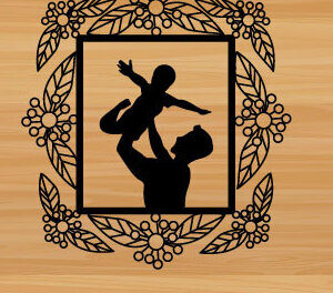 Intra απο ξύλο plywood 3mm-4mm πάχος - Μεταλλική διακόσμηση τοίχου με λέιζερ για την ημέρα του πατέρα Δίασταση 40x50 cm INTRAFABR-72834176