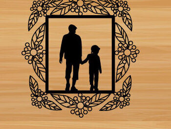 Intra απο ξύλο plywood 3mm-4mm πάχος - Μεταλλική διακόσμηση τοίχου με λέιζερ για την ημέρα του πατέρα Δίασταση 40x50 cm INTRAFABR-72834256 - Image 1