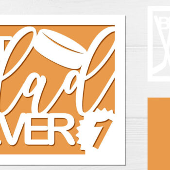 Intra απο ξύλο plywood 3mm-4mm πάχος - Τρισδιάστατη κάρτα για την Ημέρα του Πατέρα, Hochey Dad  Δίασταση 5x7 cm INTRAFABR-70936597 - Image 1