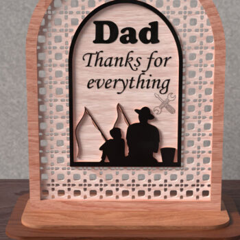 Intra απο ξύλο plywood 3mm-4mm πάχος - Πακέτο κοπής με λέιζερ για την ημέρα του πατέρα Δίασταση 20x20 cm INTRAFABR-122114037 - Image 3