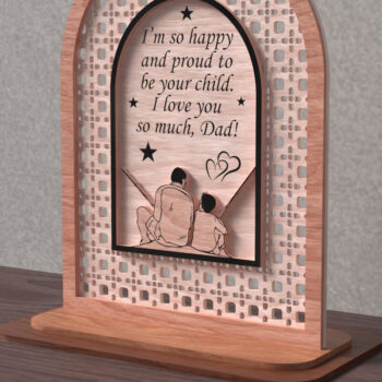 Intra απο ξύλο plywood 3mm-4mm πάχος - Πακέτο κοπής με λέιζερ για την ημέρα του πατέρα Δίασταση 20x20 cm INTRAFABR-122114037 - Image 7