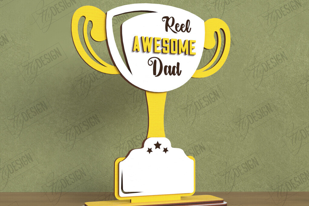 Intra απο ξύλο plywood 3mm-4mm πάχος - Βραβείο για την Ημέρα του Πατέρα | Εξατομικευμένο τρόπαιο Δίασταση 20x20 cm INTRAFABR-119471947