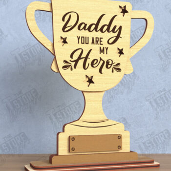 Intra απο ξύλο plywood 3mm-4mm πάχος - Βραβείο για την Ημέρα του Πατέρα | Ξύλινο τρόπαιο | CNC Δίασταση 20x20 cm INTRAFABR-119306986 - Image 1