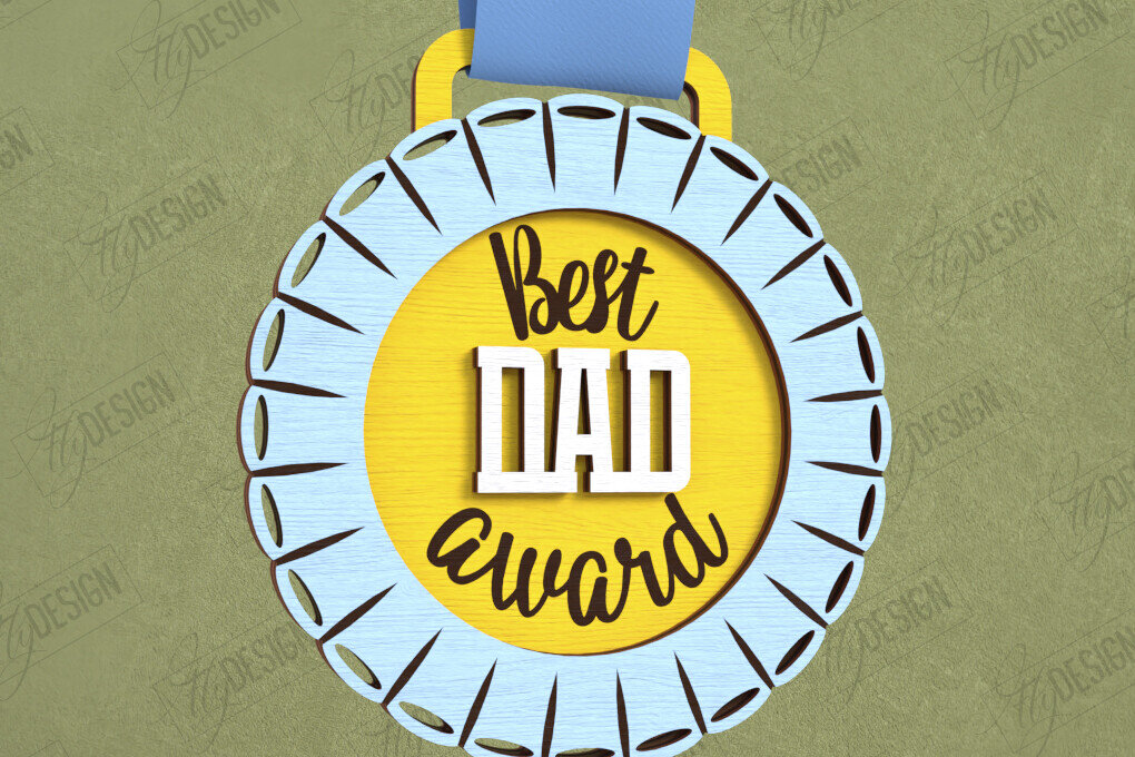 Intra απο ξύλο plywood 3mm-4mm πάχος - Βραβείο για την Ημέρα του Πατέρα | Ξύλινο τρόπαιο | CNC Δίασταση 20x20 cm INTRAFABR-119190181