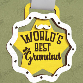 Intra απο ξύλο plywood 3mm-4mm πάχος - Βραβείο για την Ημέρα του Πατέρα | Ξύλινο τρόπαιο | CNC Δίασταση 20x20 cm INTRAFABR-119190183 - Image 1