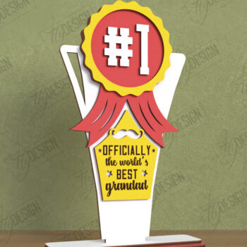 Intra απο ξύλο plywood 3mm-4mm πάχος - Πακέτο βραβείων για την Ημέρα του Πατέρα | Τρόπαιο |CNC Δίασταση 20x20 cm INTRAFABR-119472068 - Image 3