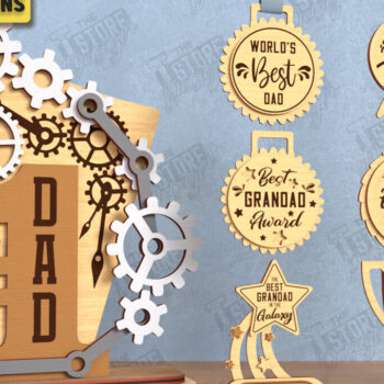 Intra απο ξύλο plywood 3mm-4mm πάχος - Πακέτο βραβείων για την Ημέρα του Πατέρα|Ξύλινο τρόπαιο Δίασταση 20x20 cm INTRAFABR-119307051 - Image 1